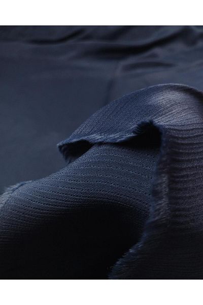 Kumaş Parça Wrapped Satin Viscose in Navy Blue Lace (Width 120 cm X Length 250 cm)