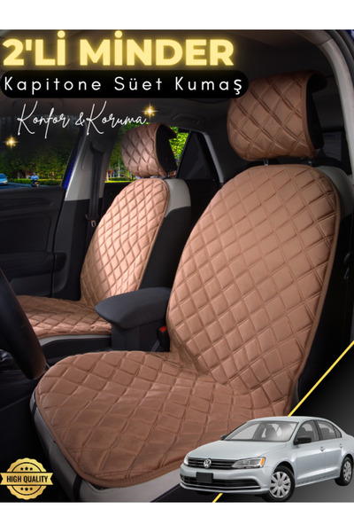 stiloto وسادة مقعد سيارة من جلد الغزال متوافقة مع فولكس فاجن جيتا مكونة من قط...