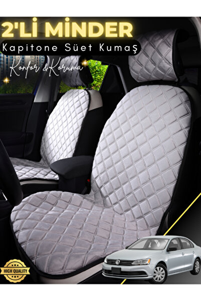 stiloto وسادة مقعد سيارة من جلد الغزال متوافقة مع فولكس فاجن جيتا مكونة من قط...