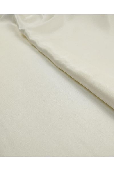 Kumaş Parça Satin Viscose in Ecru Cream Color (Width 150 cm X Length 250 cm)