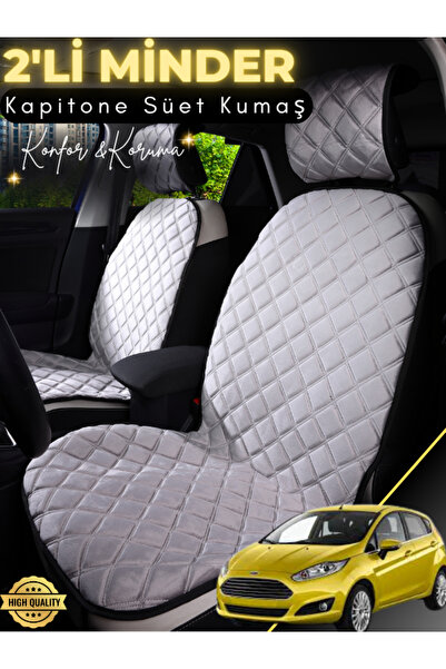 stiloto وسادة مقعد سيارة من جلد الغزال مكونة من قطعتين متوافقة مع سيارة Ford ...