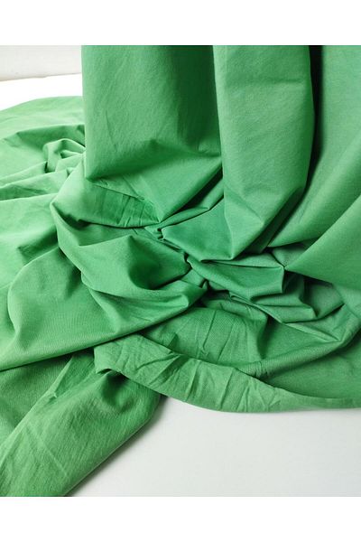 Kumaş Parça Single Jersey Combed Cotton in Green Color (Width 160 cm X Length 140 cm)