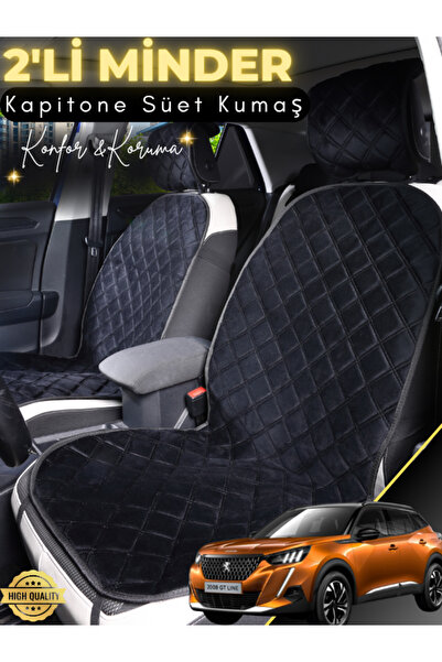 stiloto وسادة مقعد سيارة من جلد الغزال مكونة من قطعتين متوافقة مع بيجو 2008 |...