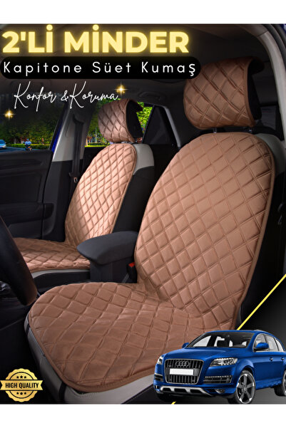 stiloto وسادة مقعد سيارة من جلد الغزال مكونة من قطعتين متوافقة مع سيارة أودي ...