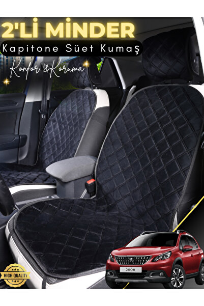 stiloto وسادة مقعد سيارة من جلد الغزال مكونة من قطعتين متوافقة مع بيجو 2008 |...