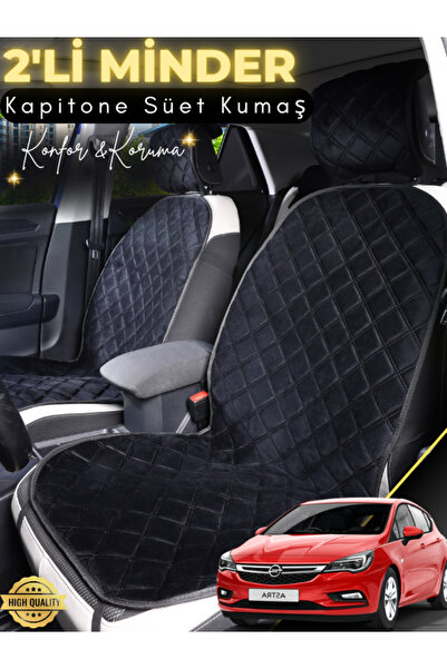 stiloto وسادة مقعد سيارة من جلد الغزال مكونة من قطعتين متوافقة مع أوبل أسترا ...