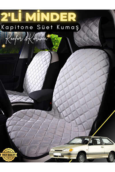 stiloto وسادة مقعد سيارة من جلد الغزال مكونة من قطعتين متوافقة مع لادا سمارا ...