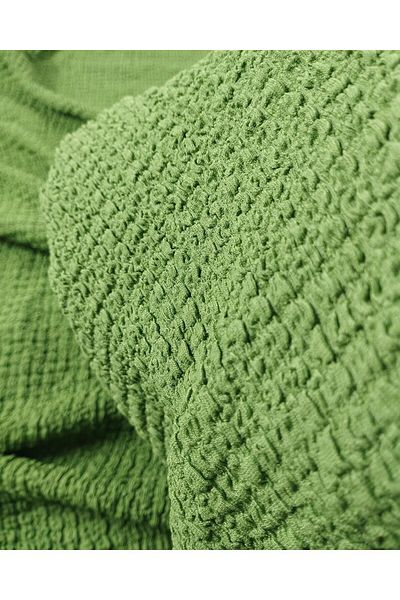 Kumaş Parça Waffle Jersey in Green Color (Width 120 cm X Length 115 cm)