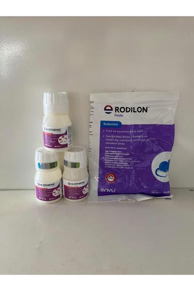envu 3 Adet K-Othrine SC 50 Sinek İlacı + Rodilon Paste Fare Yemi 4'lü Avanta...