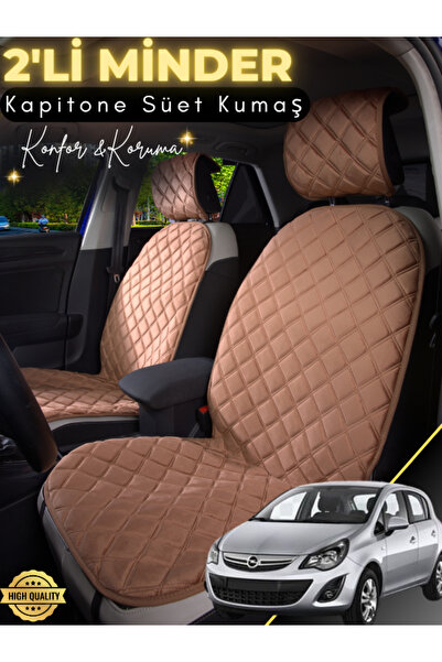stiloto وسادة مقعد سيارة من جلد الغزال مكونة من قطعتين متوافقة مع أوبل كورسا ...