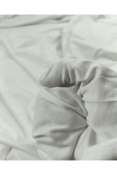 Kumaş Parça Μπλουζάκι με Βαμβακερή Βαμβακερή Σουπλά σε Λευκό Χρώμα (Πλάτος 170 cm x Μήκος 230 cm)