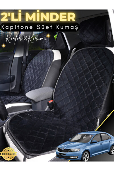 stiloto وسادة مقعد سيارة من جلد الغزال مكونة من قطعتين متوافقة مع مقعد Rapid ...