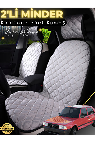 stiloto وسادة مقعد سيارة من جلد الغزال مكونة من قطعتين متوافقة مع Tofaş Şahin...