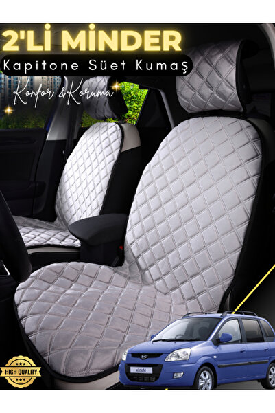 stiloto وسادة مقعد سيارة من جلد الغزال متوافقة مع هيونداي ماتريكس مكونة من قط...