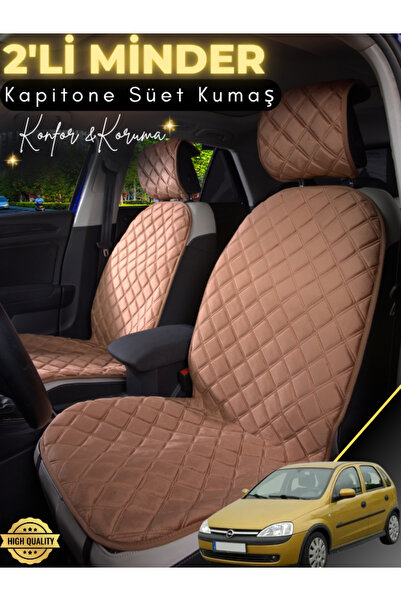 stiloto وسادة مقعد سيارة من جلد الغزال مكونة من قطعتين متوافقة مع أوبل كورسا ...