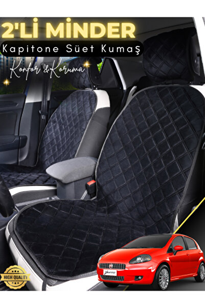 stiloto وسادة مقعد سيارة من جلد الغزال مكونة من قطعتين متوافقة مع فيات بونتو ...