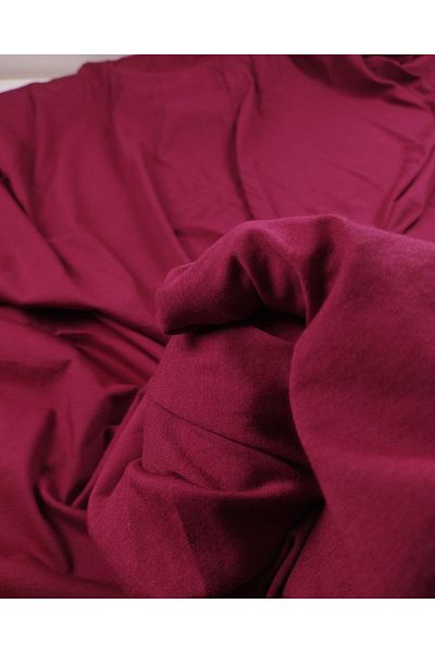 Kumaş Parça Single Jersey Combed Cotton in Burgundy Color (Width 130 cm X Length 105 cm)