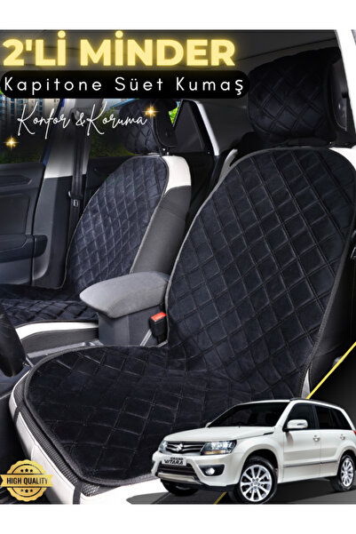 stiloto وسادة مقعد سيارة من جلد الغزال مكونة من قطعتين متوافقة مع سوزوكي فيتا...