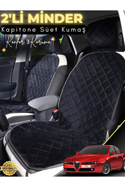 stiloto وسادة مقعد سيارة من جلد الغزال مكونة من قطعتين متوافقة مع ألفا روميو ...