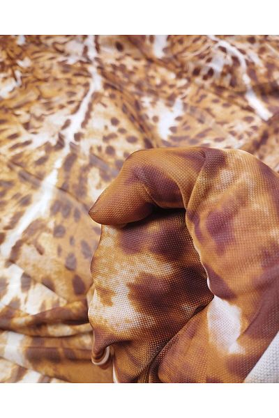 Kumaş Parça Leopard Pattern Mesh (Width 140 cm X Length 200 cm)