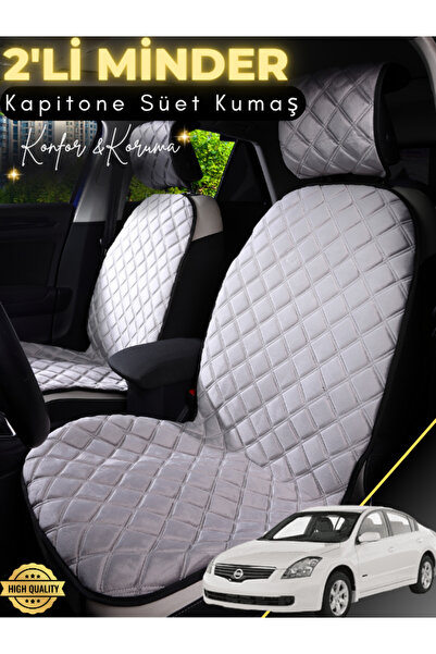 stiloto وسادة مقعد سيارة من جلد الغزال مكونة من قطعتين متوافقة مع نيسان ألتيم...