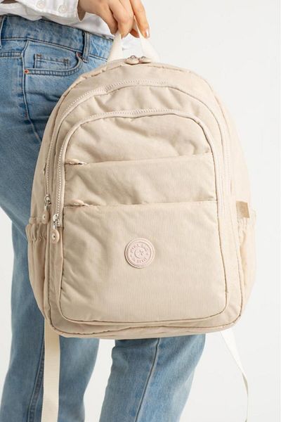 Baginn Unisex School Bag Clinker Fabric Backpack Multi-Pocket Lightweight Rainproof 42*30 cm