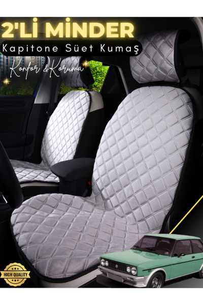 stiloto Tofaş Murat 131 Compatible 2-Piece Suede Auto Seat Cushion |   Anti-S...