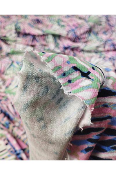 Kumaş Parça Viscose Combed Cotton in Pink Green Blue Colors (Width 150 cm X Length 300 cm)