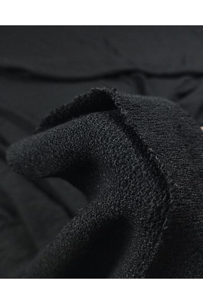 Kumaş Parça Thin Knitted Knitted in Black Color (Width 160 cm X Length 150 cm)