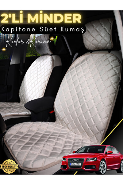 stiloto وسادة مقعد سيارة من جلد الغزال مكونة من قطعتين متوافقة مع سيارة أودي ...