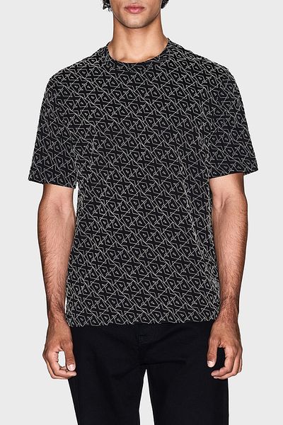 Armani Exchange All Logo Cotton Regular Fit Crew Neck t Shirt Men t Shirt Xm001897 Af103