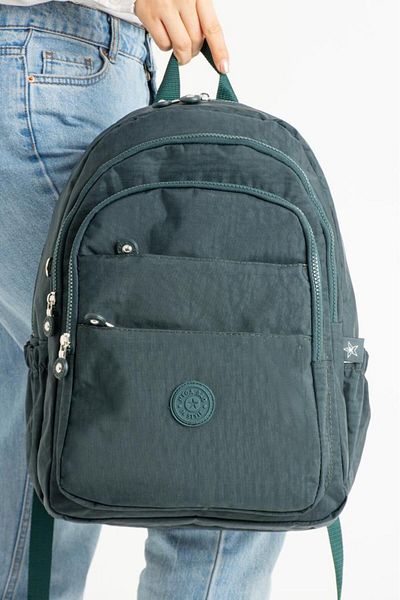 Baginn Unisex School Bag Clinker Fabric Backpack Multi-Pocket Lightweight Rainproof 42*30 cm