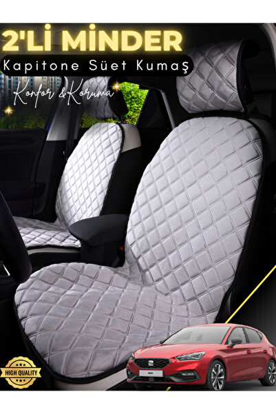 stiloto وسادة مقعد سيارة من جلد الغزال مكونة من قطعتين متوافقة مع سيارة سيات ...