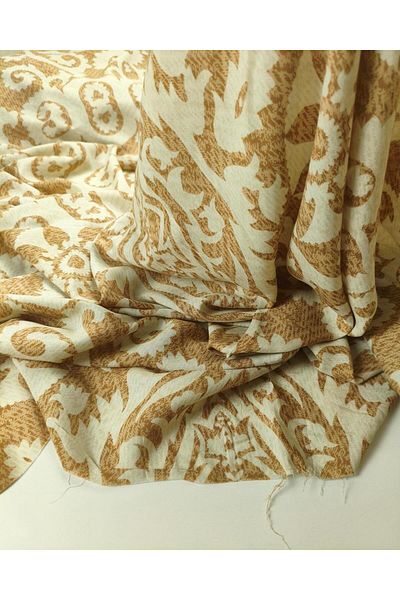 Kumaş Parça Viscose Voile in Cream Beige Brown Colors (Width 150 cm X Length 225 cm)