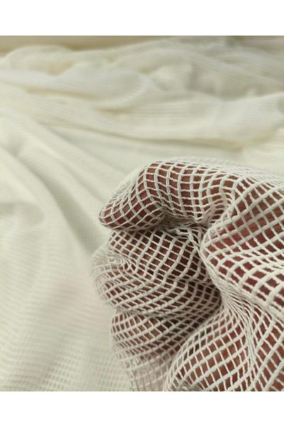 Kumaş Parça Ecru Color Mesh Width: 140