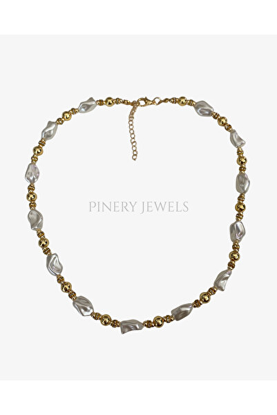 Pinery Jewels قلادة نسائية بسلسلة كبيرة من اللؤلؤ