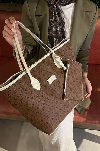 torime Large Size Patterned Vegan Leather Women's Shoulder & Shoulder Bag
