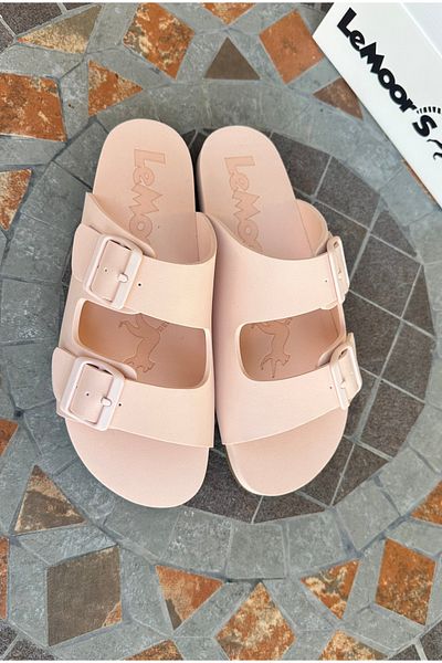 Lemoors Scarlet Powder Pink Color Inside and Above Eva Sole Rubber Daily Slippers Suitable for Beach Use