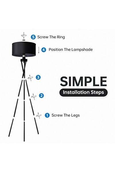 Sheinhome Floor Lamp Remote Control Dimmable Standing Lamp 12W, Suitable for Study, Bedroom, Living Room