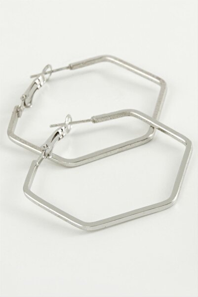 Eco Lounge Pentagon Hoop Earrings 5.5 cm