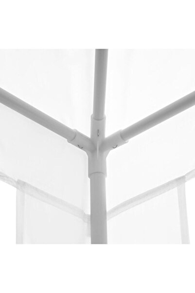 Mercaton Pavilion pentru gradina/terasa, cadru metalic, pliabil, inaltime reglabila, alb, 2.7&#215;2.7&#215;2