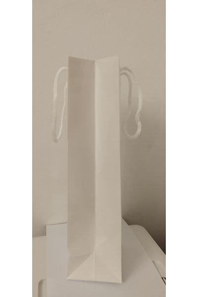 ambalajeonlineRO White plastic bags for one bottle 11x10x38 cm - set of 100 pieces.