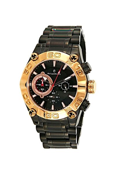 Philippe Moraly Men's Stainless Steel Chronograph Watch MC1333BRB