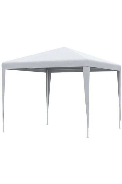 Mercaton Garden/terrace pavilion, metal frame, foldable, adjustable height, white, 2.7&#215;2.7&#215;2