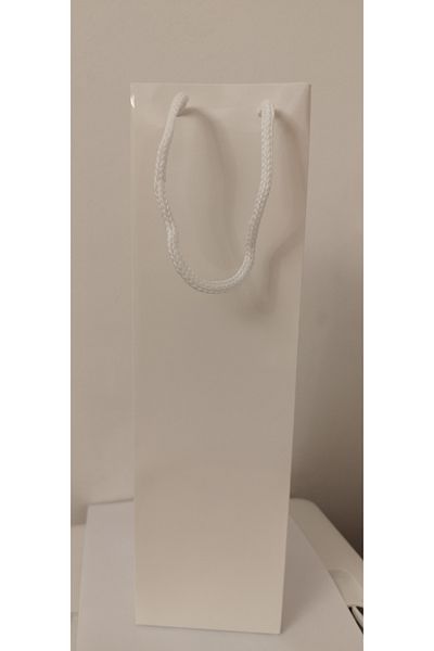 ambalajeonlineRO White plastic bags for one bottle 11x10x38 cm - set of 100 pieces.