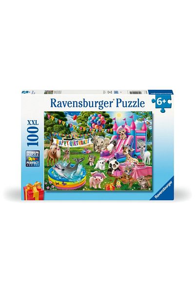 RAVENSBURGER - Birthday party puzzle with animals 100 pieces XXL
