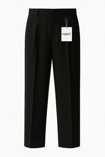 hello7 Men's Baggy Fit Trousers Black