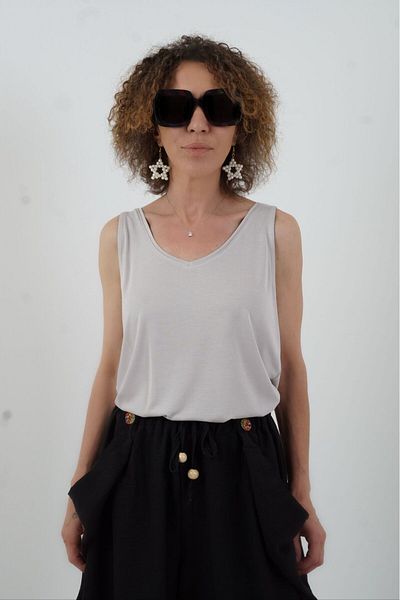 Zelish My Sister Stone V-Neck Modal Undershirt
