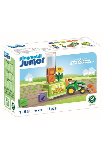Playmobil - Junior development through play Tractor with loader and seed drill