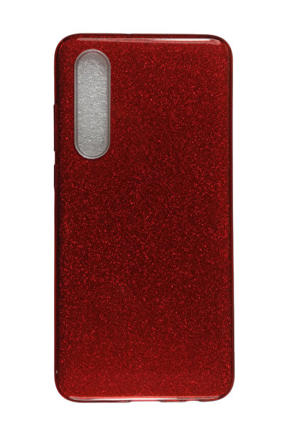 OEM Θήκη συμβατή με Huawei P30, Glitter Silicone, Κόκκινη